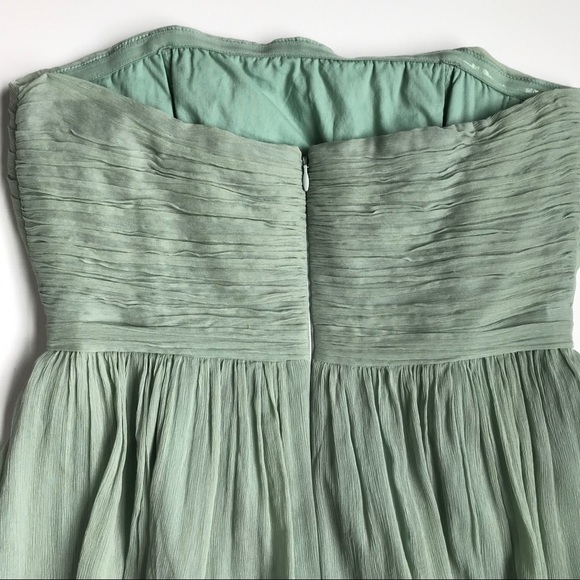 JCrew Silk Chiffon Strapless Dress in Dusty Shale - Picture 5 of 7